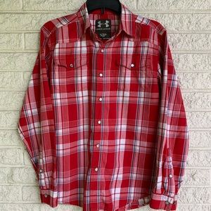 Weird Under Armour Western Pearl Snap Button Shirt